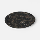 Goldenes Sternbild Galaxy Muster Pappteller (Schrägansicht)