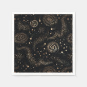 Goldenes Sternbild Galaxy Muster Serviette (Vorderseite)