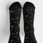 Goldenes Sternbild Galaxy Muster Socken (Oben)