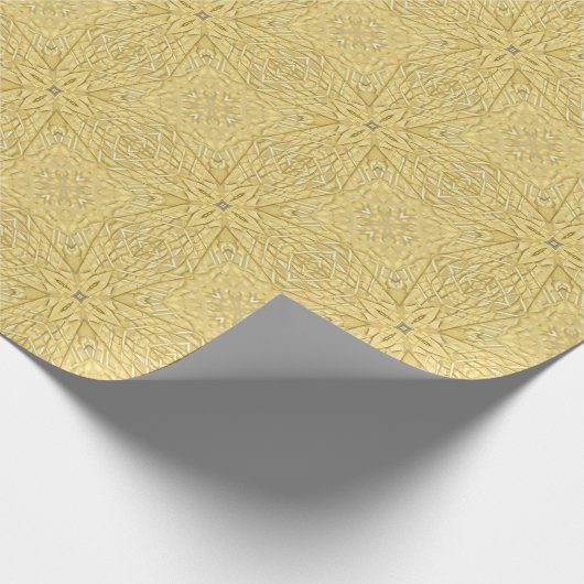 Goldenes Sternengeometrie-Design hell schön Geschenkpapier (Ecke)