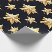 Goldenes Sternenmuster Geschenkpapier (Ecke)