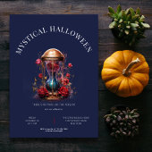 Goldenes Stundenglas mit Rose, einfach und modern Einladung