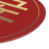 Goldenes Symbol des chinesischen Neujahrs des Affe Schneidebrett (Ecke)