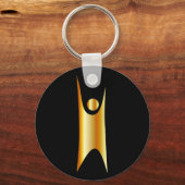 Goldenes Symbol des Humanismus Schlüsselanhänger (Vorderseite)