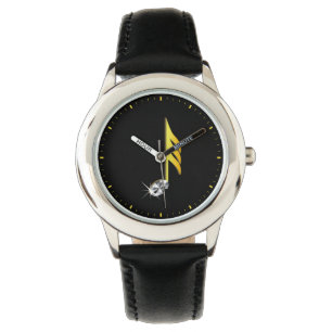 Goldenes Symbol einer Musiknote 1/32 Armbanduhr