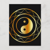 Goldenes Symbol für den Taoismus-Daoismus Postkarte (Vorderseite)