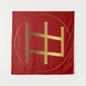 Goldenes Symbol Ox Chinesisches Neujahr 2021 Tapes Wandteppich (Vorderseite (Horizontal))