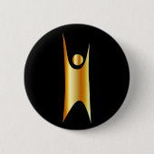 Goldenes Symbol von Humanismus Button (Vorderseite)