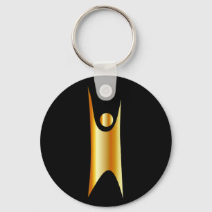 Goldenes Symbol von Humanismus Schlüsselanhänger