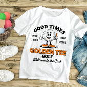 Goldenes T-Shirt Golf Gute Zeiten kalte Bier