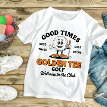 Goldenes T-Shirt Golf Gute Zeiten kalte Bier