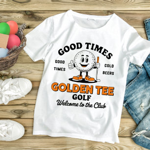 Goldenes T-Shirt Golf Gute Zeiten kalte Bier