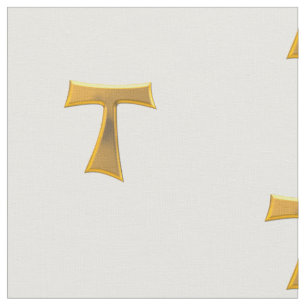 Goldenes Tau-Symbol-Gewebe Stoff