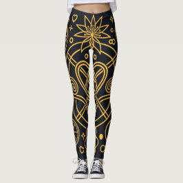 Goldenes Thread der Liebe Leggings