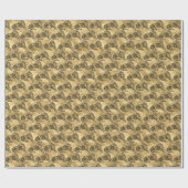 Goldenes Tiger-Wrapping Geschenkpapier (Flach)