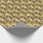 Goldenes Tiger-Wrapping Geschenkpapier (Ecke)