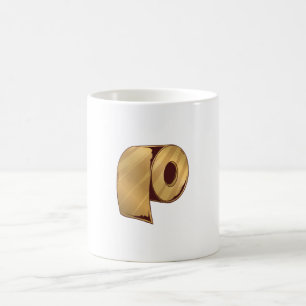 Goldenes Toilettenpapier Kaffeetasse