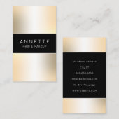 Goldenes Ton schwarz Visitenkarte (Vorne/Hinten)