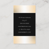 Goldenes Ton schwarz Visitenkarte (Rückseite)