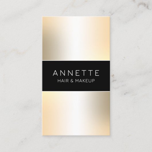 Goldenes Ton schwarz Visitenkarte (Vorderseite)