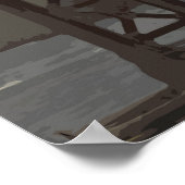 Goldenes Tor Abstrakt in Grün Poster (Ecke)