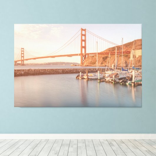 Goldenes Tor am Morgen Leinwanddruck (Insitu (Holzboden))