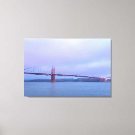 Goldenes Tor in Nebel Leinwanddruck (Vorderseite)