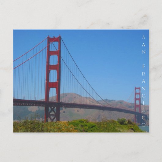 goldenes Tor san fran Postkarte (Vorderseite)