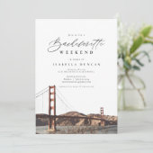 Goldenes Tor San Francisco Skyline Einladung (Stehend Vorderseite)