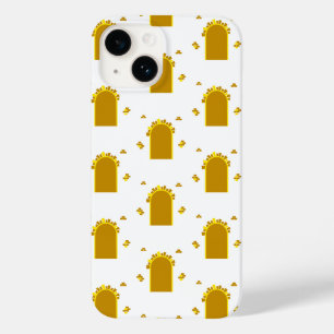 Goldenes Torportal – Minimalistischer Abstrakt Case-Mate iPhone 14 Hülle