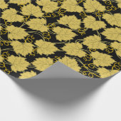Goldenes Traubenleaf-Muster Geschenkpapier (Ecke)