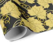 Goldenes Traubenleaf-Muster Geschenkpapier (Rolleneckpunkt)