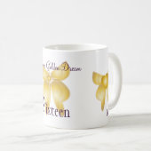 Goldenes Traum16. Geburtstag Mug-Cust. Kaffeetasse (VorderseiteRechts)