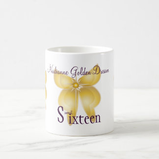 Goldenes Traum16. Geburtstag Mug-Cust. Kaffeetasse