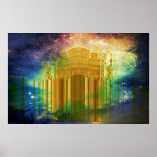 Goldenes Traum-Entweichen Poster