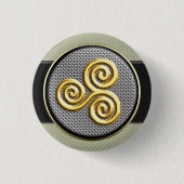 Goldenes Triskele Button (Vorderseite)