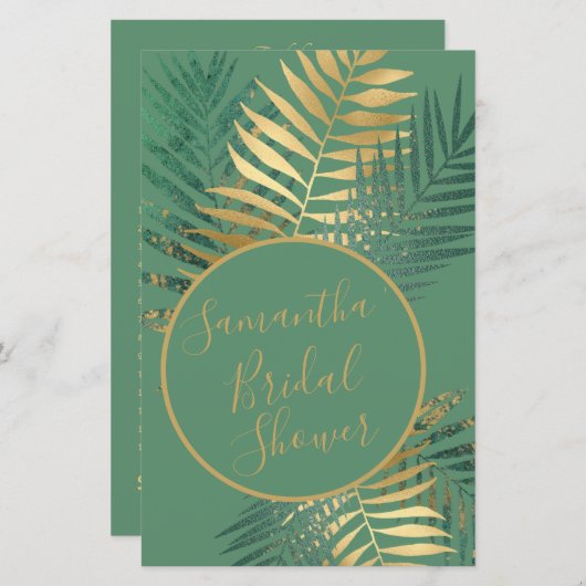 Goldenes Tropisches Brautparty-Spiel (Vorne/Hinten)