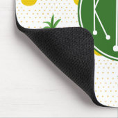 Goldenes tropisches Monogramm der Ananas-| Mousepad (Ecke)