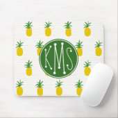 Goldenes tropisches Monogramm der Ananas-| Mousepad (Mit Mouse)