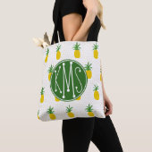 Goldenes tropisches Monogramm der Ananas-| Tasche (Von Nahem)