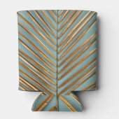 Goldenes tropisches Palmmuster Dosenkühler (Rückseite)