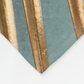 Goldenes tropisches Palmmuster Fleecedecke (Ecke)