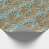 Goldenes tropisches Palmmuster Geschenkpapier (Ecke)