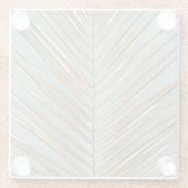 Goldenes tropisches Palmmuster Glasuntersetzer (Rückseite)