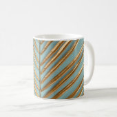 Goldenes tropisches Palmmuster Kaffeetasse (VorderseiteRechts)