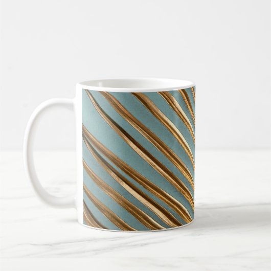 Goldenes tropisches Palmmuster Kaffeetasse (Links)