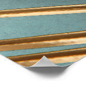 Goldenes tropisches Palmmuster Poster (Ecke)