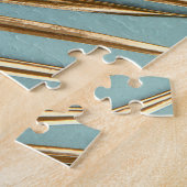 Goldenes tropisches Palmmuster Puzzle (Seite)