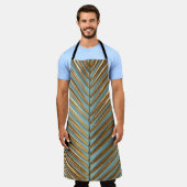 Goldenes tropisches Palmmuster Schürze (Getragen)