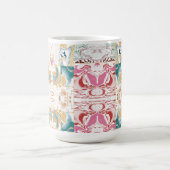 Goldenes und blaues Marmormuster Kaffeetasse (Mittel)